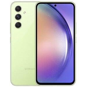 samsung galaxy a54 5g + 4g lte (128gb + 6gb) unlocked worldwide dual sim (only t-mobile/mint/metro usa market) 6.4" 120hz 50mp triple cam + (15w wall charger) (awesome lime (sm-a546m))