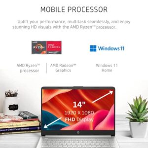 HP 2023 Newest 14 Laptop for Productivity and Entertainment,14" FHD Display, 16GB RAM, 1TB SSD, AMD Ryzen 3 Processor Upto 3.5GHz, Type-C, HDMI, Fast Charge, 10 Hrs Long Battery Life, Windows 11
