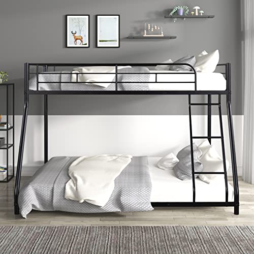 Anwick Bunk Bed,Twin Over Full Metal Bunk Bed,Metal Bunk Bed Twin Over Full with Ladder and Safety Rail,Space-Saving, Noise Free, No Box Spring Needed