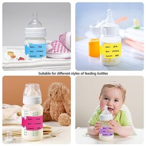 Newmemo Baby Bottle Labels for Daycare 12 PCS Reusable Waterproof Silicone Daycare Water Bottle Labels Original Write and Reuse Baby Bottle Labels Tags Essentials