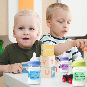 Newmemo Baby Bottle Labels for Daycare 12 PCS Reusable Waterproof Silicone Daycare Water Bottle Labels Original Write and Reuse Baby Bottle Labels Tags Essentials