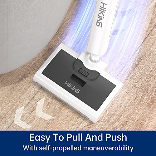 HiKiNS Cordless Wet Dry Vacuum Cleaner Mop Vacuum Combo - One-Step Wash and Mop Hard Floors and Multi-Surface, Lightweight and Handheld, 60 min Long Runtime, with Self-Cleaning Stand Base