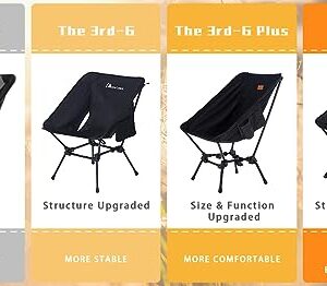 MOON LENCE Portable Camping Chair Backpacking Chair - The 4th Generation Ultralight Folding Chair - Compact, Lightweight Foldable Chairs for Hiking Mountaineering, Beach