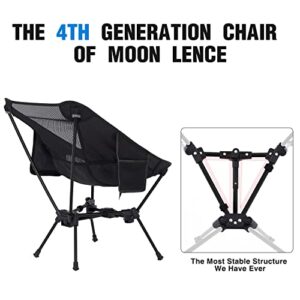 MOON LENCE Portable Camping Chair Backpacking Chair - The 4th Generation Ultralight Folding Chair - Compact, Lightweight Foldable Chairs for Hiking Mountaineering, Beach