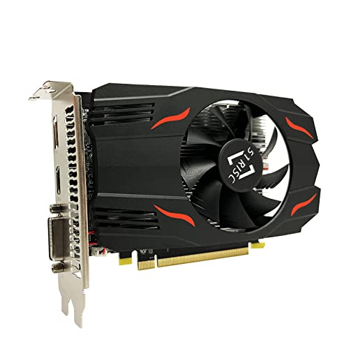 51RISC Radeon RX 550 Graphics Card, 4GB GDDR5 128-bit DirectX 12 PCI Express 3.0 DP/HDMI/DVI-D ATX/ITX Computer Gaming Video Card 4K Display Card