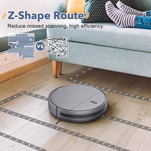 MAMNV Robot Vacuum and Mop Combo, WiFi/App/Alexa, Robotic Vacuum Cleaner with Schedule, 2 in 1 Mopping Robot Vacuum with 230ML Water Tank, Self-Charging, Slim, Ideal for Hard Floor, Pet Hair, Carpet