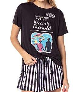 INTIMO Beetlejuice Womens' Handbook For The Recently Deceased Sleep Pajama Set Shorts (XXX-Large) Multicolored