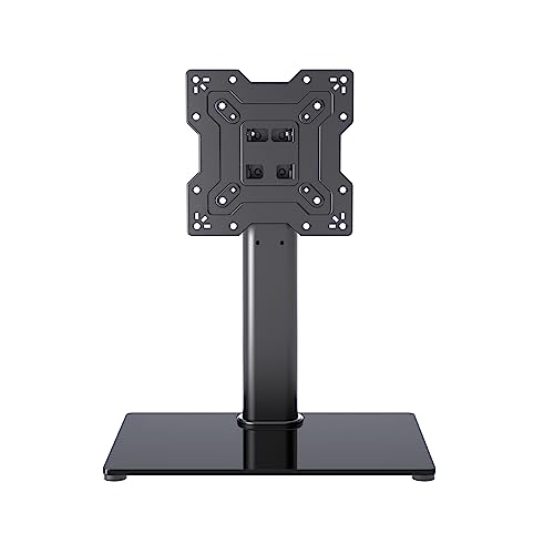 XINLEI Universal TV Stand Base, Table Top TV Stand for 17-43 Inch LCD/LED TVs, Height Adjustable Monitor Mount Stand with Tempered Glass Base Holds up to 88lbs VESA 200x200mm, TS103