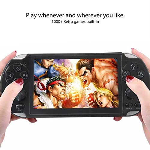 5.1" 8GB Retro Handheld Game Console Portable Video Game Built in 10000 Games Support E-book Format of TXTe-book Reading - Black