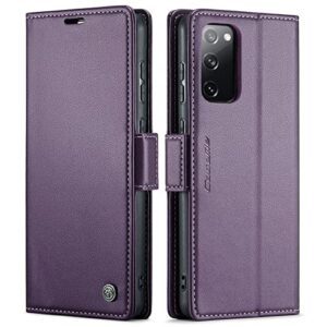samsung galaxy s20 fe 5g wallet case,magnetic stand flip protective leather case purse style with rfid blocking card holder case wallet for samsung galaxy s20 fe 5g 6.5 inch (fashion purple)