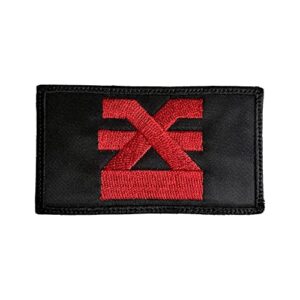 warhammer 40k khorne logo patch black/red - funny tactical military morale embroidered patch hook fastener backing