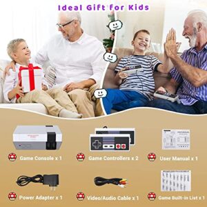 SFABF Classic Edition Mini Retro Game Console,AV Output Plug & Play Classic Mini Video Games, Built-in 620 Games with 2 Classic Controllers, Birthday Gifts Choice for Children/Adults