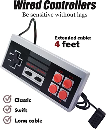 SFABF Classic Edition Mini Retro Game Console,AV Output Plug & Play Classic Mini Video Games, Built-in 620 Games with 2 Classic Controllers, Birthday Gifts Choice for Children/Adults