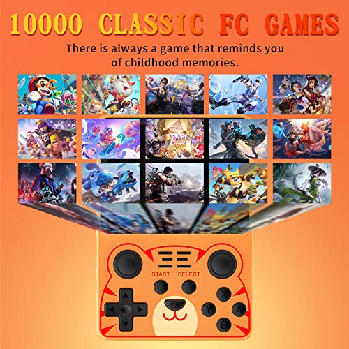 SERYUB RGB20S Handheld Game Console 3.5 inch HD Screen, Retro Consoles Classic Emulator Gaming Pre-Installed System Plug-in Headphones Preinstalled Hand Held Video Games System 64GB (Yellow)