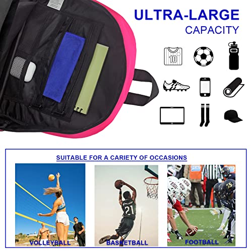 DAFISKY Youth Soccer Backpack - Soccer Bag with Shoes and Ball Compartment Sport Equipment Bags for Football Volleyball Basketball