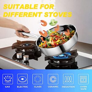 Pots and Pans Set 5-Piece, Ultra-Clad Pro Stainless Steel Cookware Set,Works with Induction/Electric and Gas Cooktops, Nonstick, Dishwasher