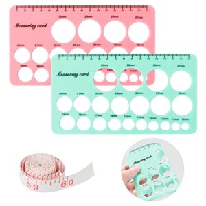 2 pack silicone nipple ruler, flange size measure for nipples, soft silicone nipple measurement tool for flanges, breast pump sizing tool with holes & millimeter scale for accurate measurement