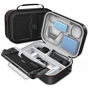 stebeauty steam deck case 2023 upgrade, carrying case for steam deck console & accessories, steam deck travel case built-in ac adapter charger storage, large capacity
