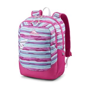 high sierra essential backpack, watercolor stripes, one size