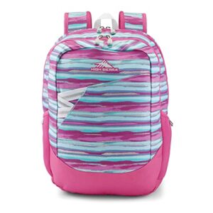 High Sierra Essential Backpack, Watercolor Stripes, One Size