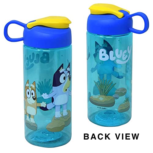 Bluey Water Bottle for Kids, Girls, Boys - 3 Pc Bluey School Supplies Bundle with Bluey Drinking Bottle Plus Stickers and More | Bluey Drinking Cups for Kids