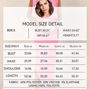 BTFBM Women Sleeveless Ruched Bodycon Dress 2023 Summer High Waist Asymmetrical Slit Formal Party Cocktail Maxi Dresses(Solid Pink, Small)