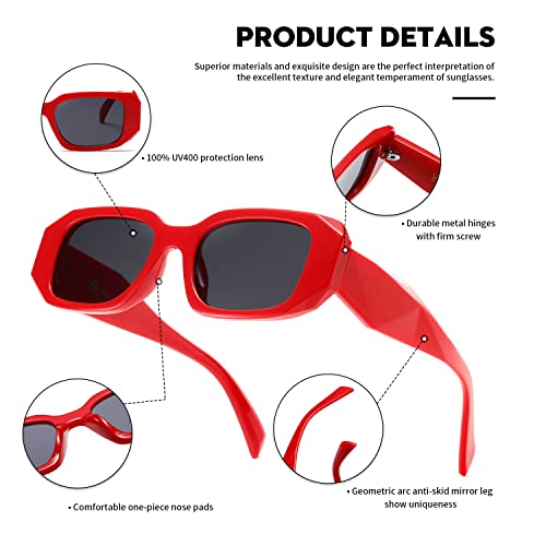 TIANYESY Sunglasses Women Square Men Trendy Show shades Retro fashion vogue UV Protection