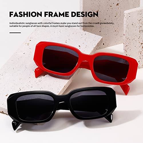 TIANYESY Sunglasses Women Square Men Trendy Show shades Retro fashion vogue UV Protection