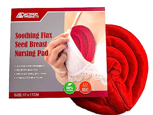 Capibaras Microwavable Flax Seed and Lavender Breast Pad for Breastfeeding Pain Relief - Plush Hot and Cold Compress for Breast Therapy, Engorgement, Tenderness & Mastitis