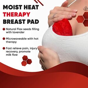 Capibaras Microwavable Flax Seed and Lavender Breast Pad for Breastfeeding Pain Relief - Plush Hot and Cold Compress for Breast Therapy, Engorgement, Tenderness & Mastitis