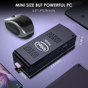 ALADAWN PC Stick Windows 11 Pro,Mini PC Stick Intel Celeron N4020(Up to 2.8GHz),Portable Computer 8GB DDR4 256GB SSD Support M.2 SATA 3,Gigabit Ethernet,WiFi,BT 4.2,USB 3.0