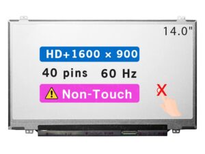 screen replacement for dell inspiron 14r 7420 (2020) 14.0" hd+ 1600x900 40 pin lcd non-touch screen display panel