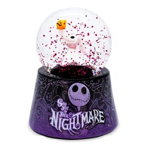 disney the nightmare before christmas zero 3-inch mini light-up snow globe with swirling glitter