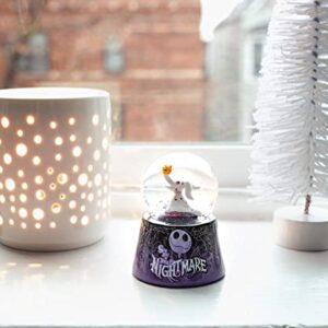 Disney The Nightmare Before Christmas Zero 3-Inch Mini Light-Up Snow Globe with Swirling Glitter