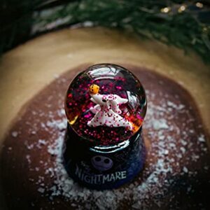 Disney The Nightmare Before Christmas Zero 3-Inch Mini Light-Up Snow Globe with Swirling Glitter