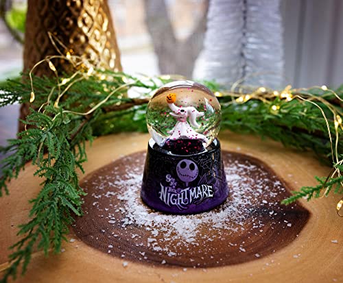 Disney The Nightmare Before Christmas Zero 3-Inch Mini Light-Up Snow Globe with Swirling Glitter