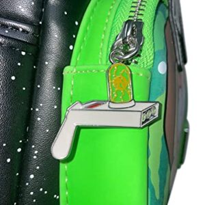 Loungefly Rick and Morty Glow in the Dark Womens Double Strap Shoulder Bag Purse