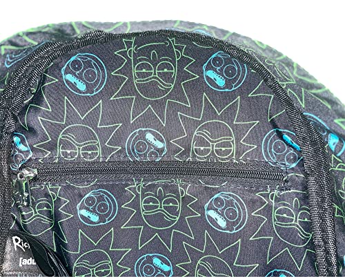 Loungefly Rick and Morty Glow in the Dark Womens Double Strap Shoulder Bag Purse