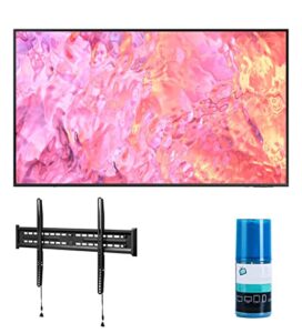 samsung qn50q60cafxza 50 inch qled 4k quantum hdr dual led smart tv with a fixed-mount-43-90 tv mount for 43 inch-90 inch compatible tv's and hdtv screen cleaner kit (2023)