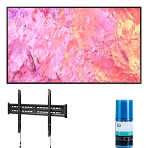 SAMSUNG QN50Q60CAFXZA 50 Inch QLED 4K Quantum HDR Dual LED Smart TV with a FIXED-MOUNT-43-90 TV Mount for 43 Inch-90 Inch Compatible TV's and HDTV Screen Cleaner Kit (2023)