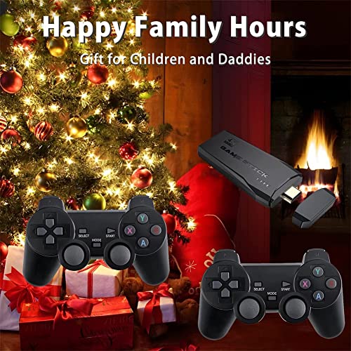 Wireless Retro Game Console, New Game Stick Lite 2023 Best Childhood Memories, Plug and Play Video Game Stick Built in 10000+ Games,9 Emulator Console,Dual 2.4G Wireless Controllers,4K HDMI Output