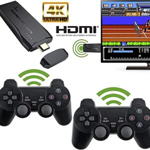 Wireless Retro Game Console, New Game Stick Lite 2023 Best Childhood Memories, Plug and Play Video Game Stick Built in 10000+ Games,9 Emulator Console,Dual 2.4G Wireless Controllers,4K HDMI Output