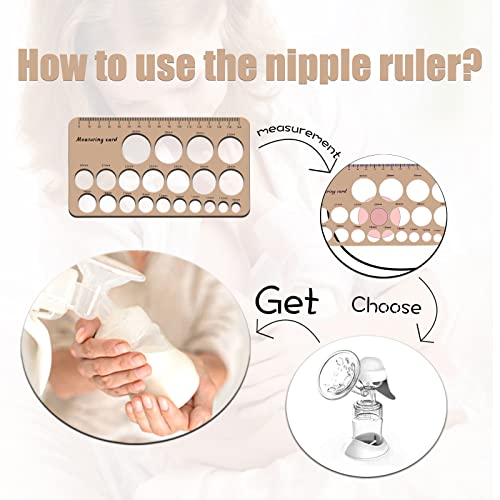 KOLEKY Nipple Ruler - Accurate and Soft Flange Sizing Measurement Tool for Breast Pump and Nipple Shield - Essential for New Moms and Breastfeeding - 6 Color Options(Brown)