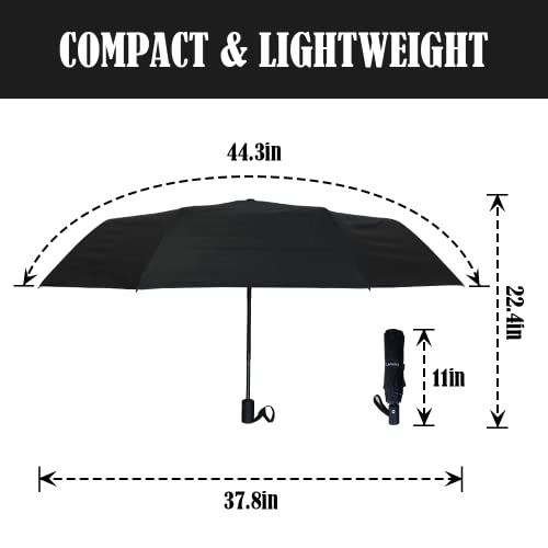 LLanxiry Compact Travel Umbrella,Windproof Waterproof Stick Umbrella Protection Golf Umbrellas (Orchid)