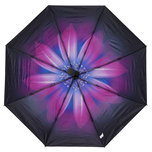 LLanxiry Compact Travel Umbrella,Windproof Waterproof Stick Umbrella Protection Golf Umbrellas (Orchid)