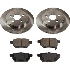 kisimi rear brake disc rotors and pads kit fits prime (cast iron)
