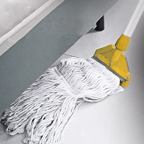 ASTP&FH Heavy Duty Commercial mop, Circular end Rope Industrial mop, Reusable Washable Floor mop, Heavy Duty mop with Additional mop Head Replacement