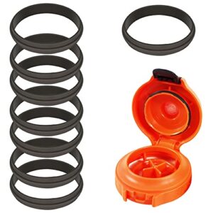 danzix 8 pack replacement gasket rubber seal, silicone lid seal replacement compatible with gatorade water bottle gatorade gx bottle