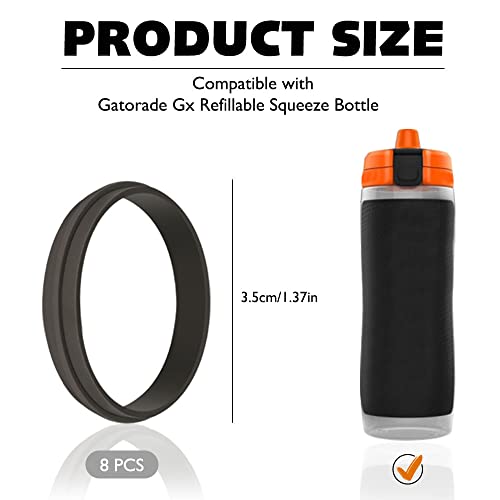 DanziX 8 Pack Replacement Gasket Rubber Seal, Silicone Lid Seal Replacement Compatible with Gatorade Water Bottle Gatorade GX Bottle
