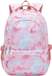 bluefairy girls backpack for kids elementary school bags child bookbags cute back to school gifts mochila escolares para niñas 5 6 7 8 9 4th 5th 6th grade pink